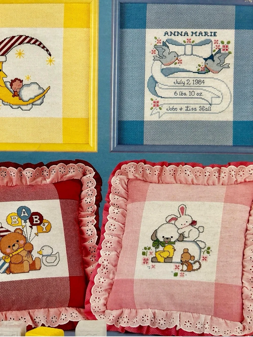 Hopscotch for Baby Cross Stitch Pattern – Leisure Arts Leaflet 320 (1984)